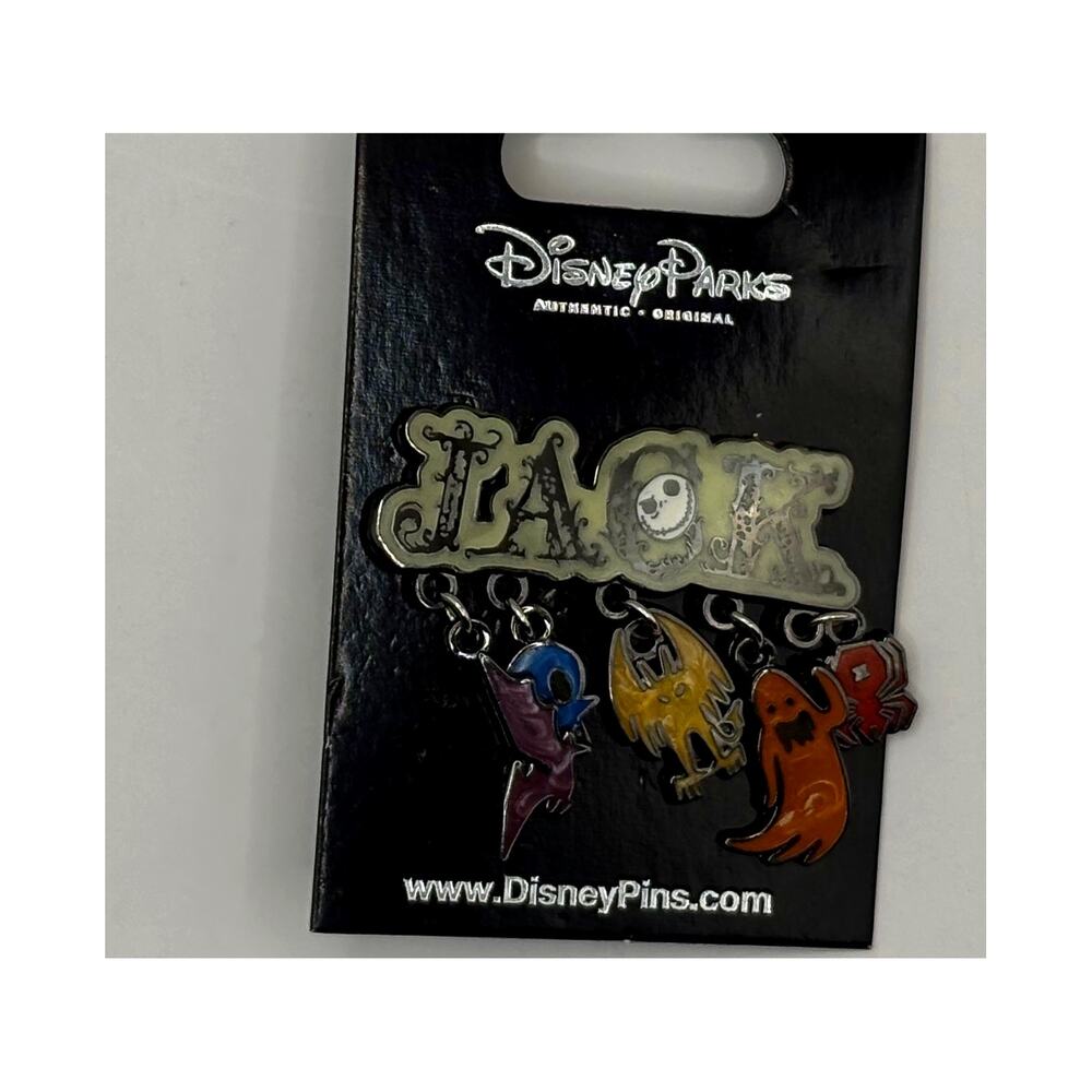 Disney Parks Jack Skellington JACK Dangle Icons Glow Pin NWT